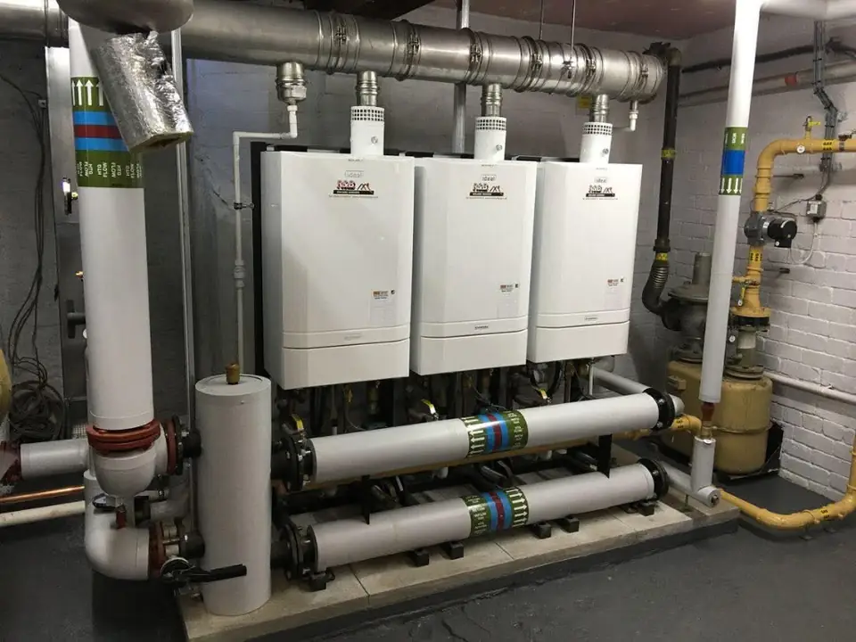 Commercial plant room pipework